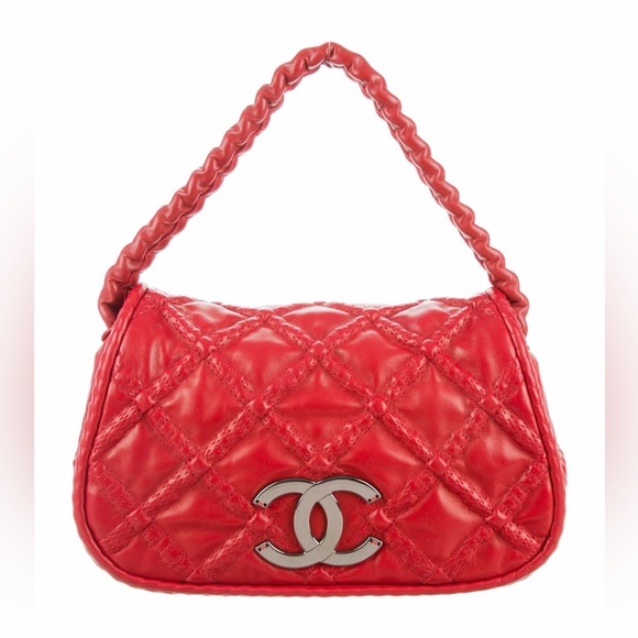 CHANEL Handbags - CHANEL HIDDEN CHAIN LOGO HANDBAG
